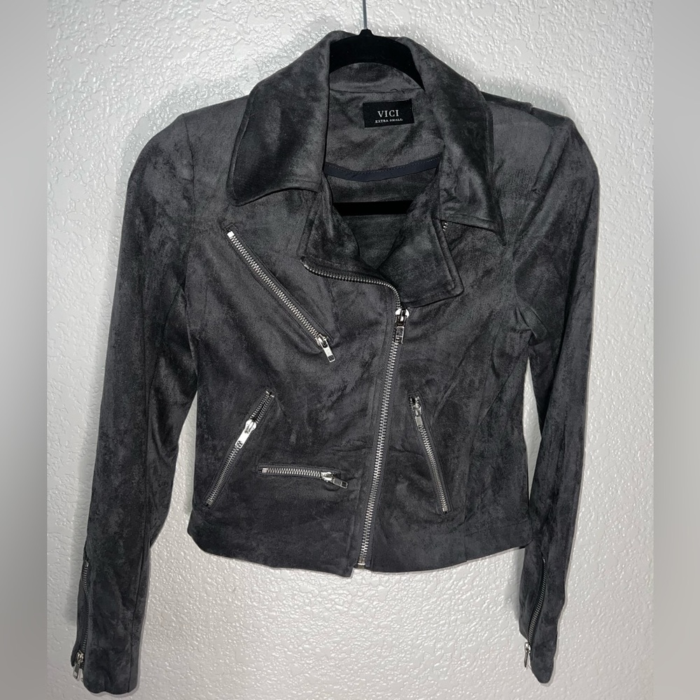 Vici - Grey Suede “Market” Jacket
